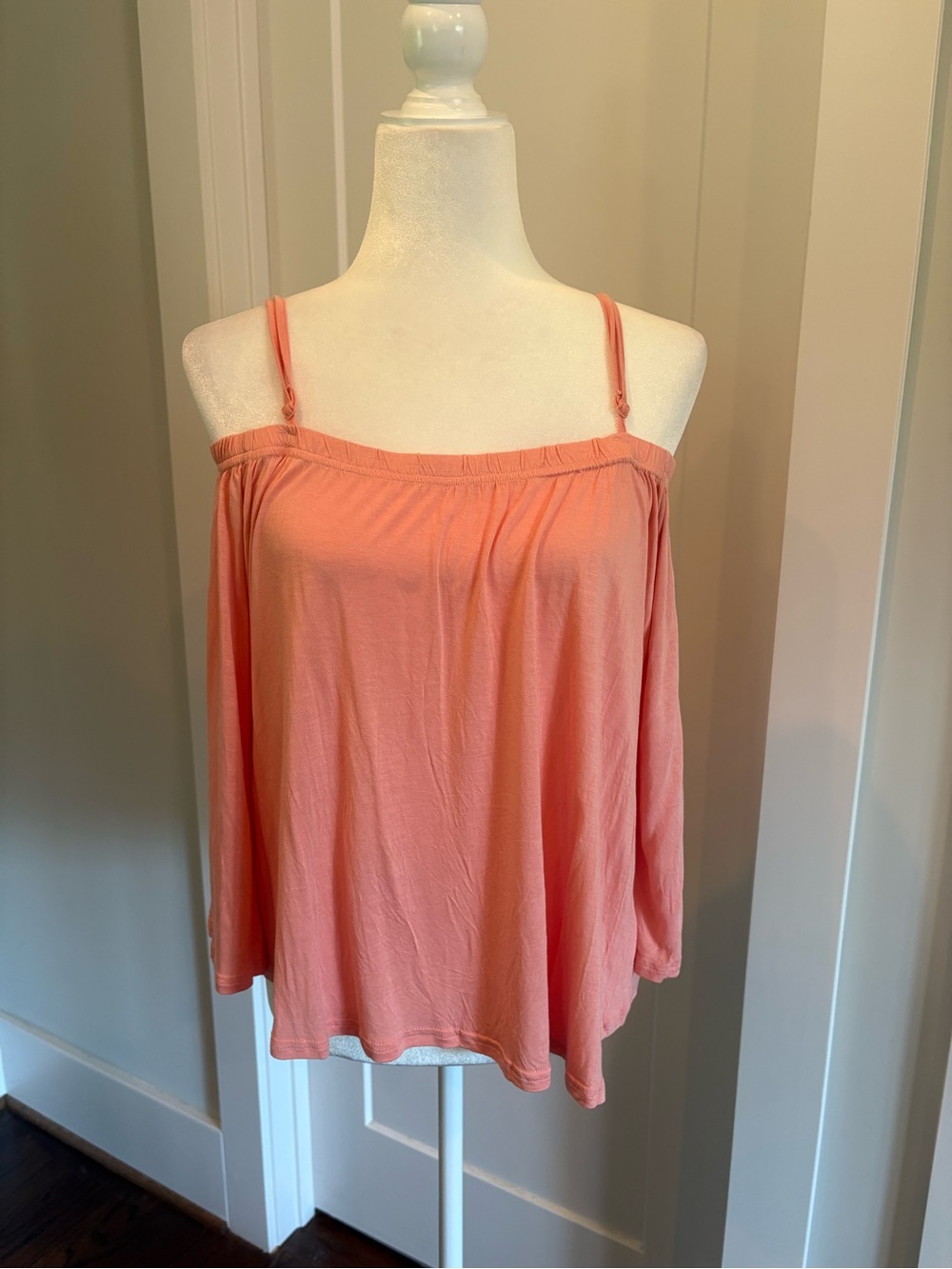 BB Dakota Peach Off-Shoulder Spaghetti Strap Camisole